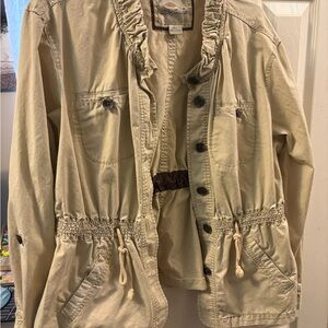 Stylish Beige Utility Jacket for Women